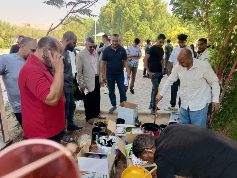 لمشاركة في معسكر الخدمة العامة لكليات الجامعة اكتوبر 2025 ضمن احتفالات الجامعة بذكرى انتصارات اكتوبر 52